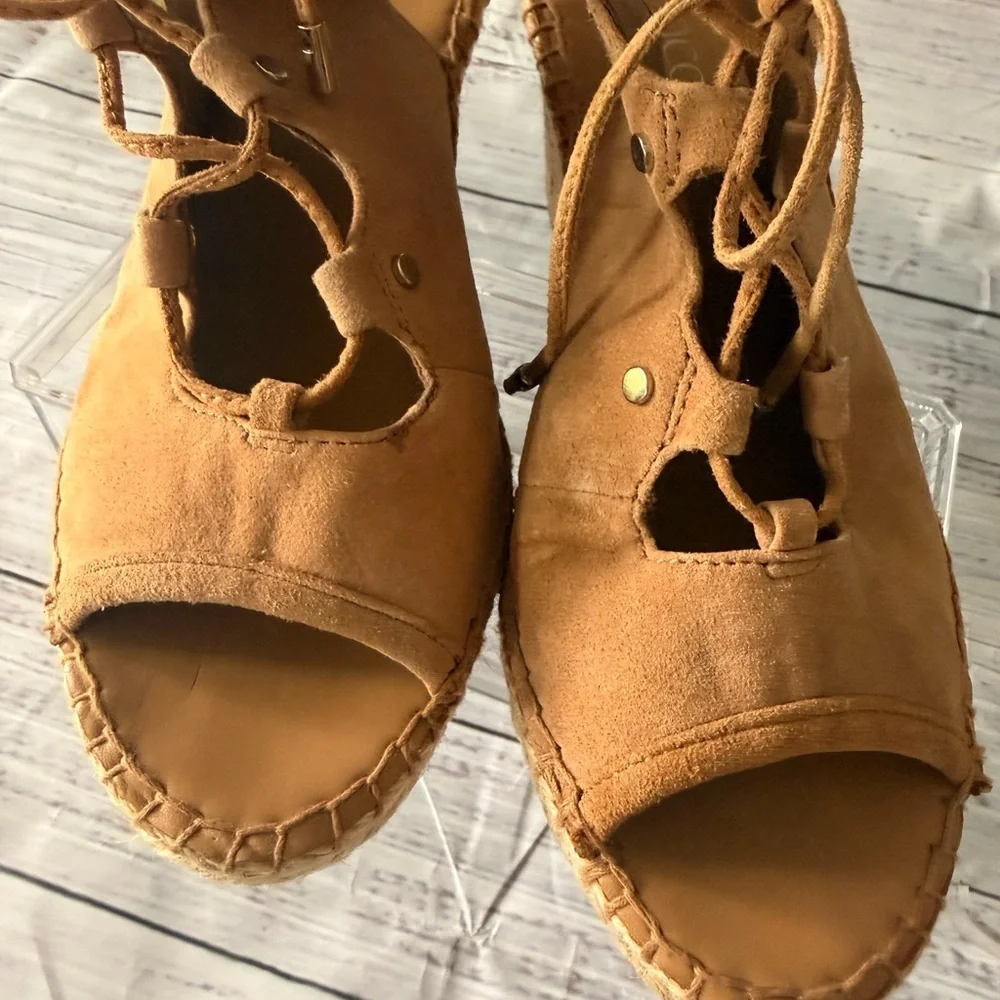 Franco Sarto Tan Espadrille Wedges